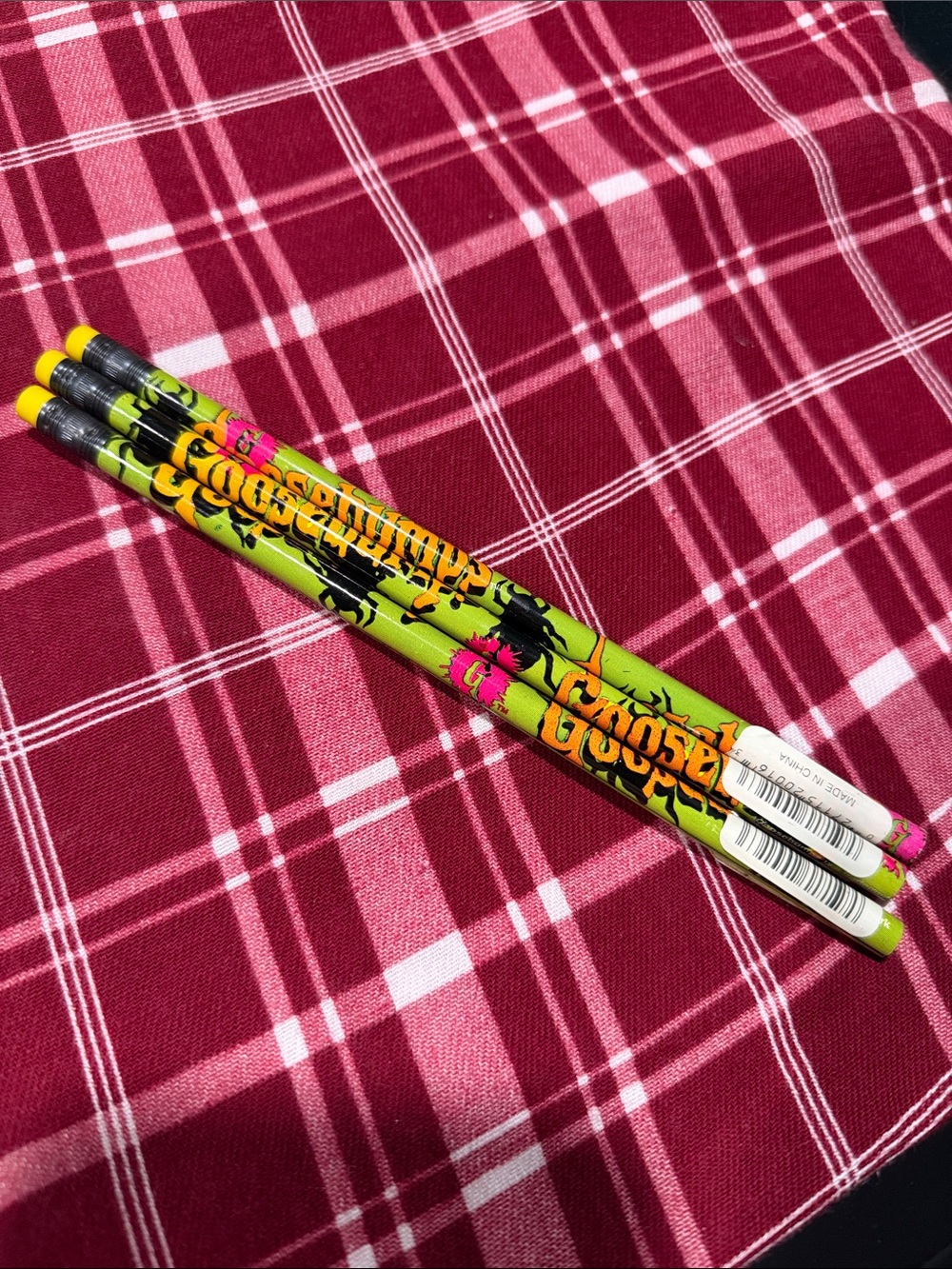 Vtg 90s Goosebumps Pencil Set Slime Green